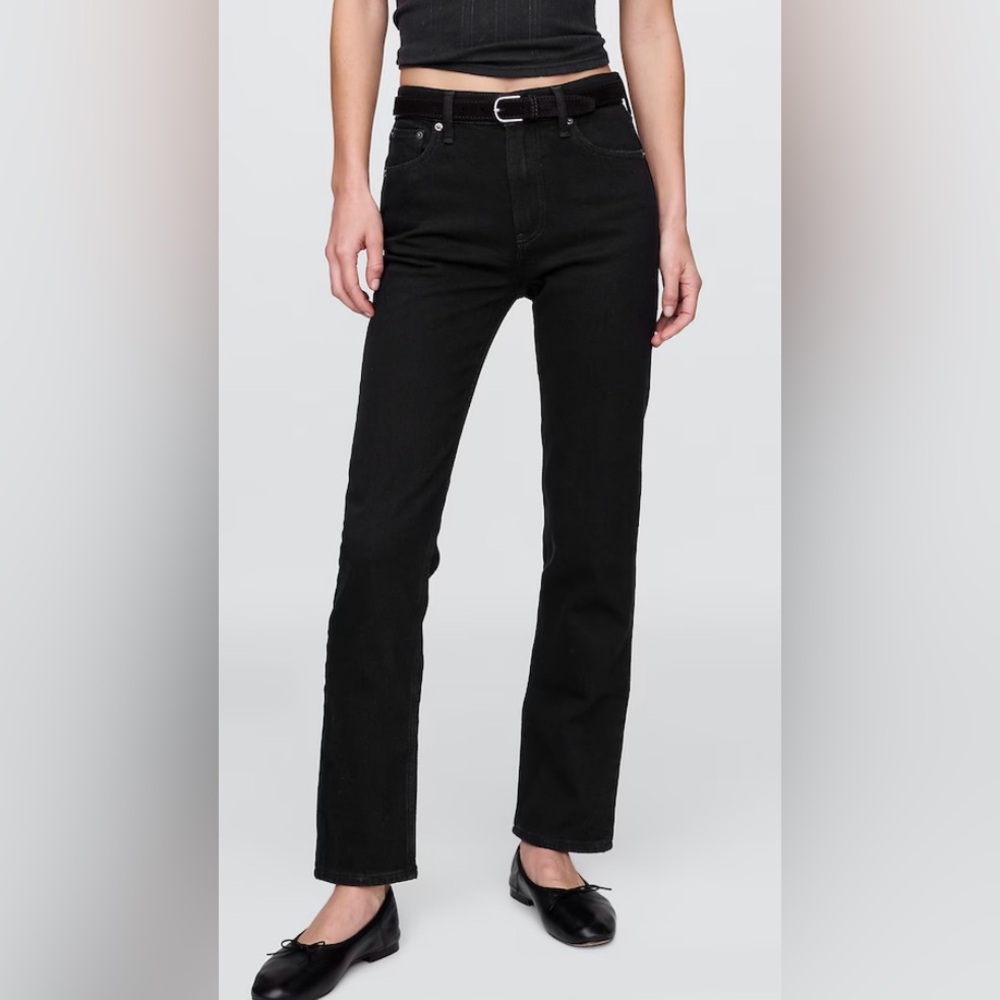 Gap 90’s Straight High Rise Black Women's Jeans Size 30/10P